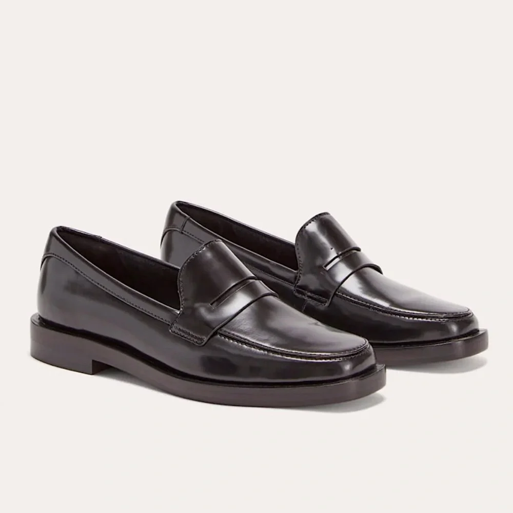 Everlane THE PENNY LOAFER LEATHER ACADEMIA WHIMSIGOTH HOLIDAY GIFT NWOB Black 9 - Picture 1 of 7